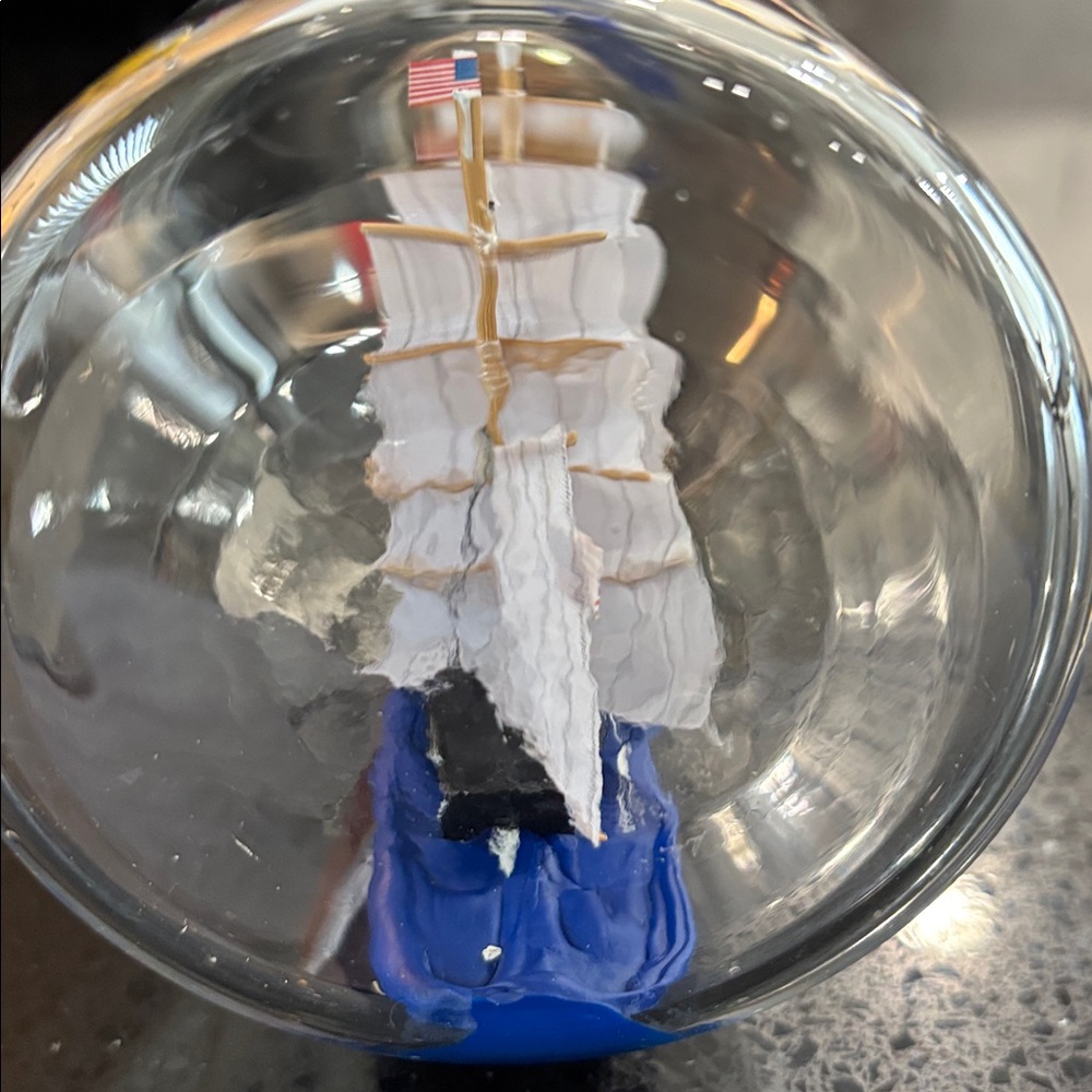 Decorative Ship in a Bottle with Cork - Picture 5 of 6